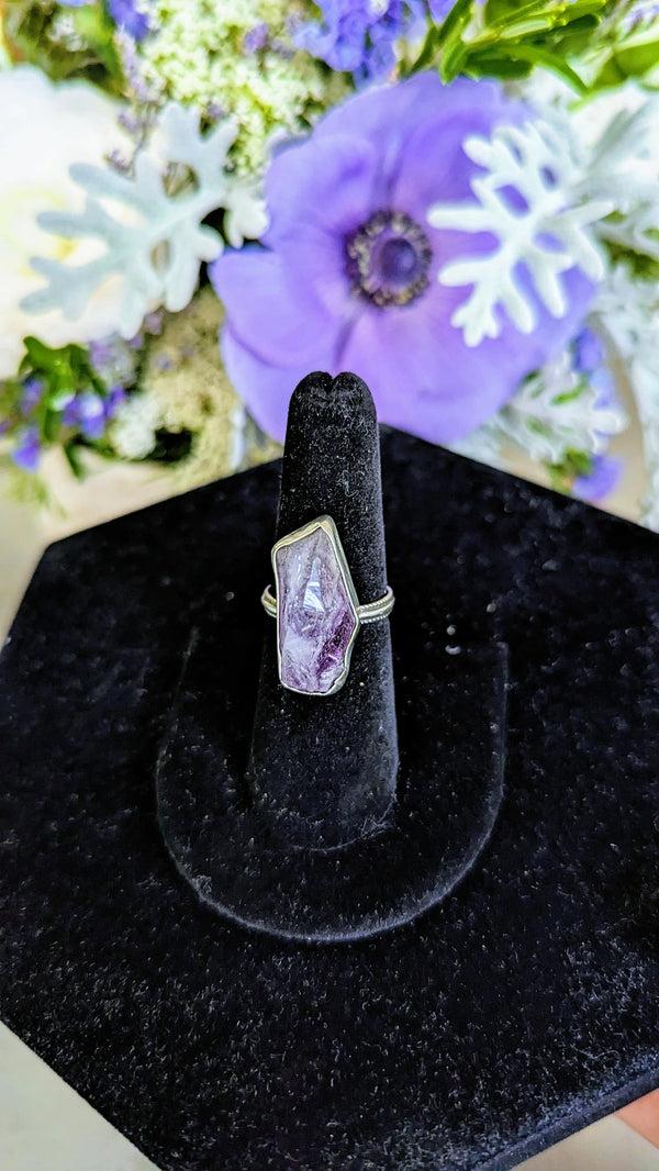 Raw Amethyst Statement Ring